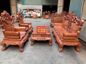 bộ bàn ghế louis gỗ hương đá mẫu mới