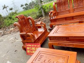 ghế đơn tần thủy hoàng gỗ hương đá