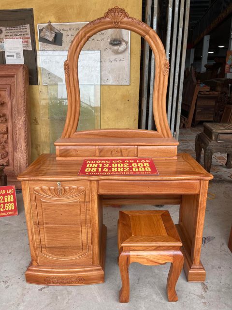 bàn trang điểm gỗ gõ đỏ cao cấp