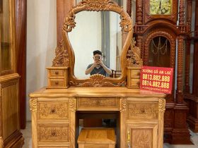 bàn trang điểm gỗ gõ