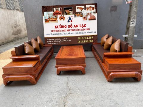 sofa gỗ hương đá mẫu đùi gà