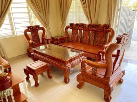 combo nội thất phòng khách gỗ hương đá