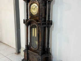 Mẫu Đồng Hồ Cây Tứ Trụ Vát Cao 2m3 Gỗ Mun Hoa Lào Cao Cấp (Anh Năm, Bắc Ninh) 4 đồng hồ cây gỗ mun hoa