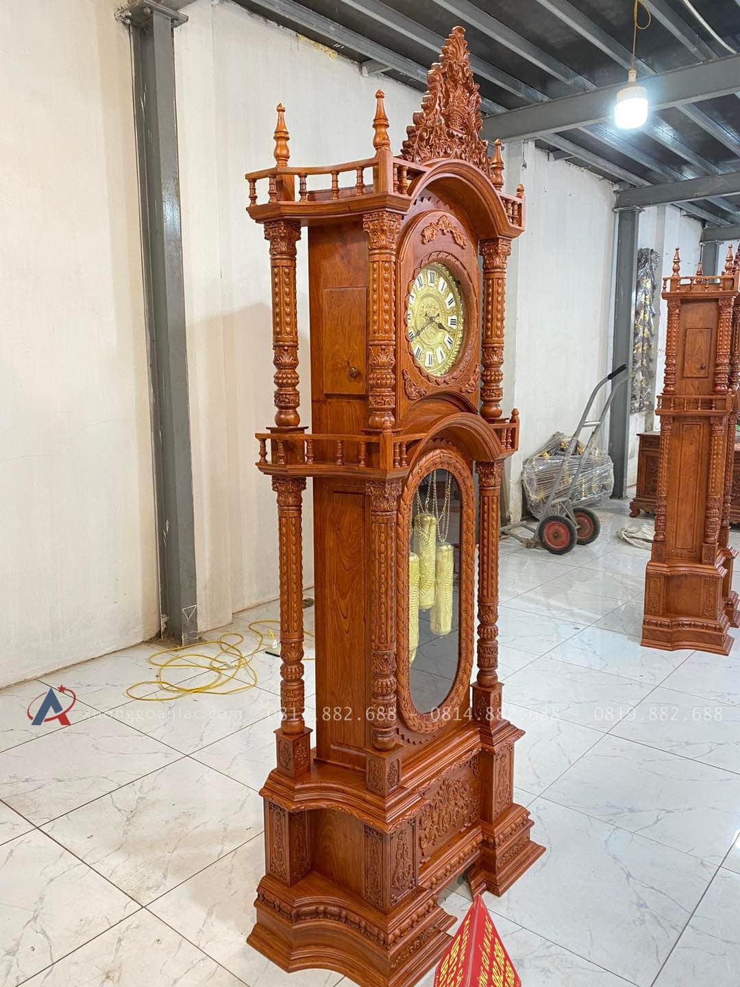 Mẫu Đồng Hồ Tứ Trụ Vát Cao 2m3 Chất Liệu Gỗ Hương Đá Nam Phi Hàng Tuyển (Anh Tú, Thái Nguyên) 15 mặt hồi của đồng hồ cây tứ trụ