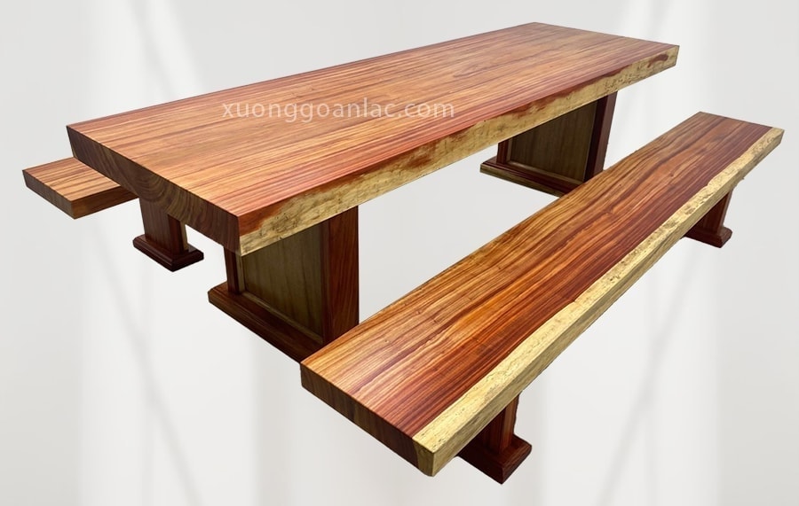Mẫu bàn ghế ăn 3 tấm nguyên khối