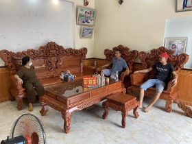 bàn ghế louis hoàng gia gỗ hương đá