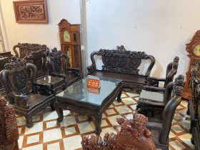 Bàn ghế nghê bảo đỉnh 8 món hoành tráng