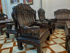 ghế đơn như ý chương cuốn thư đầu voi tay voi đặc