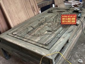 bàn trà dựng mộc hoàn thiện