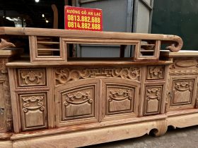 Bản mộc mẫu kệ tivi sừng trâu 2m4 gỗ hương đá hàng VIP (Chú Tịnh, Hà Nội) 8 kệ tivi gỗ hương đá rộng rãi