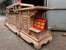Bản mộc mẫu kệ tivi sừng trâu 2m4 gỗ hương đá hàng VIP (Chú Tịnh, Hà Nội) 11 góc nghiêng của kệ tivi sừng trâu