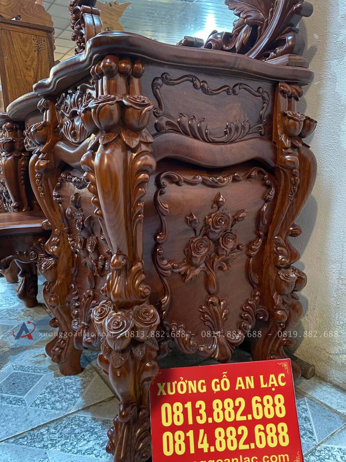 Bàn Giao Bàn Trang Điểm Hoàng Gia Về Với Chị Ngọc, Bắc Ninh 19 hồi bàn phấn chạm hoa hồng đẹp mắt
