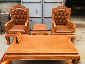 bàn ghế phòng khách gỗ gõ đỏ