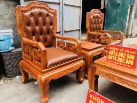 ghế ngồi chân cong đục lá tây