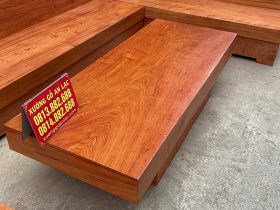 mặt bàn gỗ hương đá để trơn