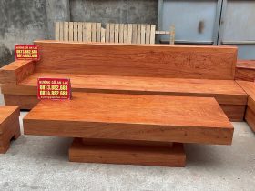 bàn trà gỗ hương đá đóng hộp