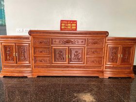 kệ tivi mõ lồi gỗ hương đá