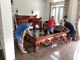 lắp đặt mẫu sập nằm gỗ gụ