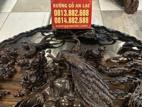 Tranh Quạt Mẫu Phu Thê Viên Mãn Gỗ Mun Hoa Lào Đục Tay Siêu Vip (Anh Thành, Vĩnh Phúc) 7 mẫu tranh gỗ mun hoa Lào