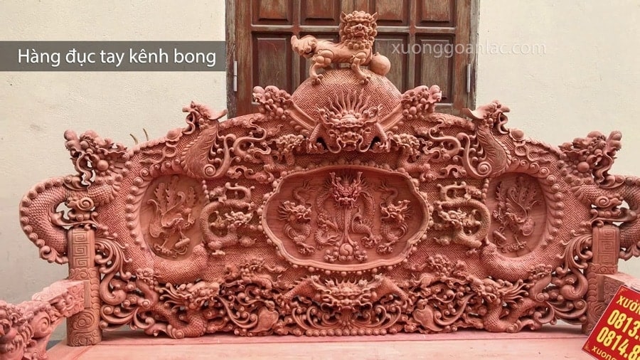 Mẫu ghế đỉnh rồng đục tay
