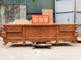 kệ tivi louis hoàng gia gỗ hương đá