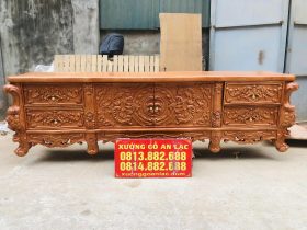 mẫu kệ tivi gỗ hương đá louis hoàng gia
