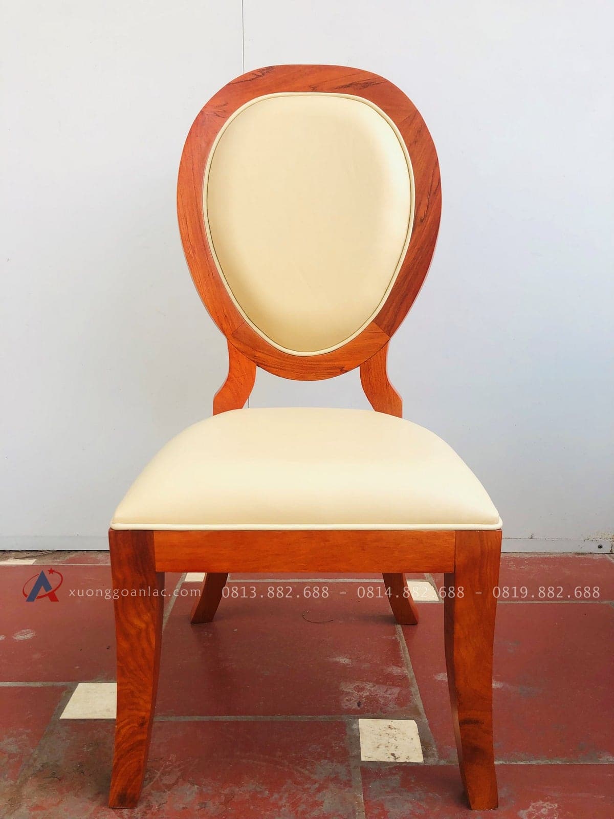 Mẫu ghế giọt lệ gỗ gõ đỏ bọc đệm da cao cấp AL-GA16 24 mẫu ghế giọt lệ gỗ gõ đỏ