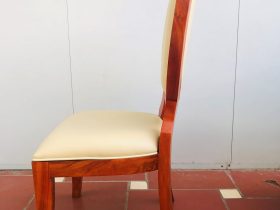 Mẫu ghế giọt lệ gỗ gõ đỏ bọc đệm da cao cấp AL-GA16 17 góc nghiêng của ghế giọt lệ