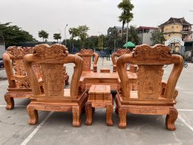 bàn ghế minh quốc đục voi 2 mặt hàng cao cấp