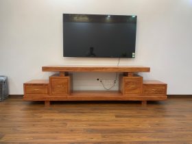 kệ tivi gỗ hương đá nguyên khối