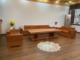 Bộ sofa gỗ hương đá cao cấp