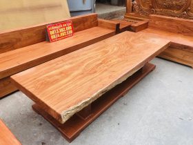 bàn trà 2m35x90 gỗ hương đá