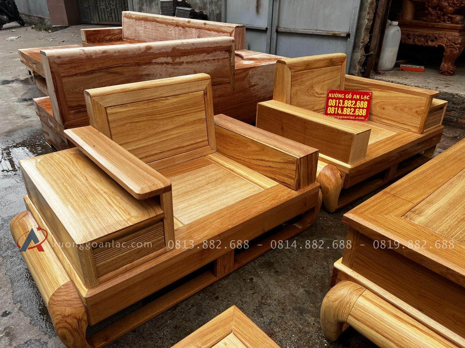 Bộ sofa zito đối 6 món gỗ gõ đỏ cao cấp (Anh Tuấn, Bắc Giang) 39 bộ đôi ghế đơn của bộ sofa đối