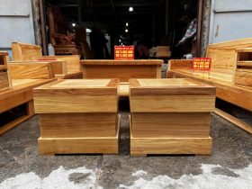 Bộ sofa zito đối 6 món gỗ gõ đỏ cao cấp (Anh Tuấn, Bắc Giang) 26 2 đôn ngồi gỗ gõ đỏ