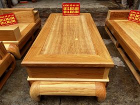 Bộ sofa zito đối 6 món gỗ gõ đỏ cao cấp (Anh Tuấn, Bắc Giang) 18 cận cảnh mặt bàn khung tranh