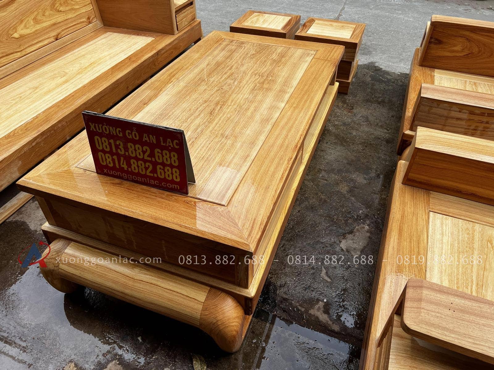 Bộ sofa zito đối 6 món gỗ gõ đỏ cao cấp (Anh Tuấn, Bắc Giang) 33 sofa zito chân đùi gà