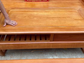 mặt bàn khung tranh gỗ gõ đỏ