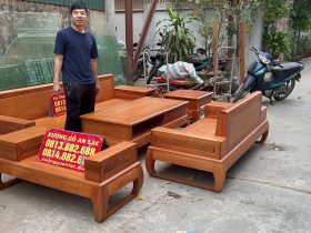 bộ sofa gỗ phong cách hiện đại