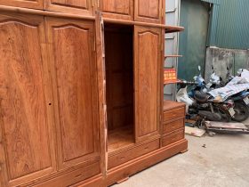 Tủ quần áo gỗ hương đá kích thước 3m x 3m 12 khoang tủ lớn thiết kế cánh mở thuận tiện