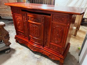 tủ thờ phúc lộc thọ gỗ gõ đỏ