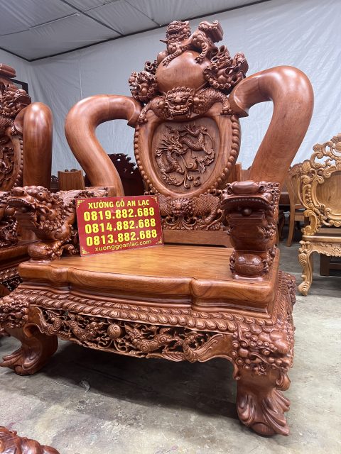 Ghế tựa đục LONG bộ ghế Nghê Đỉnh đẳng cấp
