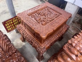 chiếc đôn rồng bộ NGHÊ ĐỈNH cột 18 chân 20 gỗ hương đá đẳng cấp