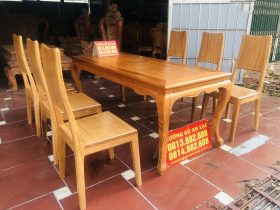 Bộ bàn ăn louis 6 ghế hiện đại gỗ gõ đỏ cao cấp (Anh Chiến,Cao Bằng) 10 bàn ăn chữ nhật louis hoàng gia