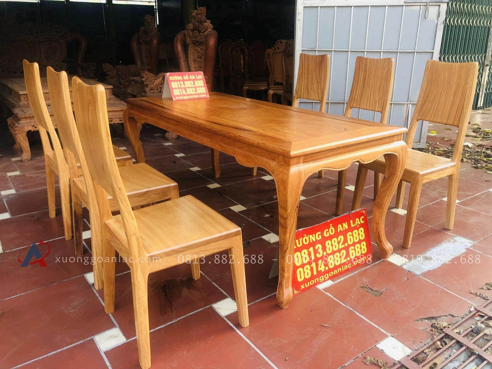 Bộ bàn ăn louis 6 ghế hiện đại gỗ gõ đỏ cao cấp (Anh Chiến,Cao Bằng) 19 bàn ăn chữ nhật louis hoàng gia