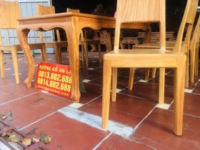 Bộ bàn ăn louis 6 ghế hiện đại gỗ gõ đỏ cao cấp (Anh Chiến,Cao Bằng) 17 hệ chân ghế thon nhẹ nhàng