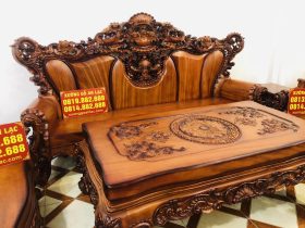 Bộ bàn ghế hoàng gia 6 món gỗ gõ đỏ cao cấp (Anh Tâm, Hòa Bình) 22 siêu phẩm bàn ghế hoàng gia gỗ gõ đỏ