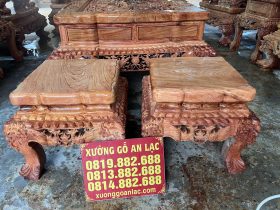 2 đôn ngồi minh quốc gỗ hương đá