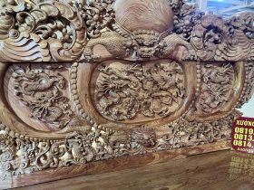 vách đoản đục hình tượng tứ linh tinh xảo