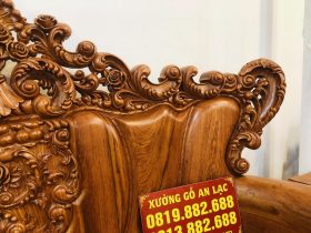 Hoàng gia nguyên khối gỗ hương đá siêu vip (Anh Thường, Hà Nội) 23 vách đoản để trơn bóng mịn