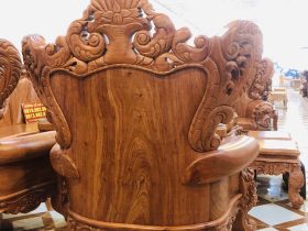 Hoàng gia nguyên khối gỗ hương đá siêu vip (Anh Thường, Hà Nội) 33 mặt lưng của ghế louis hoàng gia